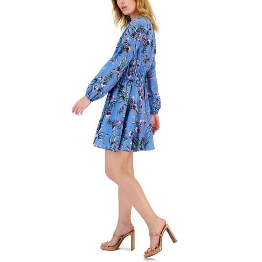 I.N.C. International Concepts Women's Size Small Blue V-Neck Mini Dress NWT