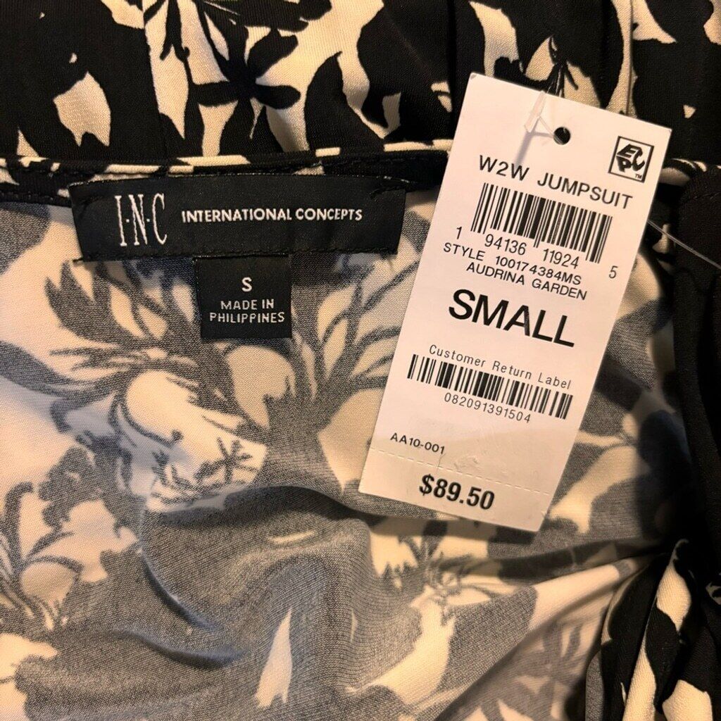 I.N.C. International Concepts Women's Size Small Printed Sleeveless Jumpsuit NWT