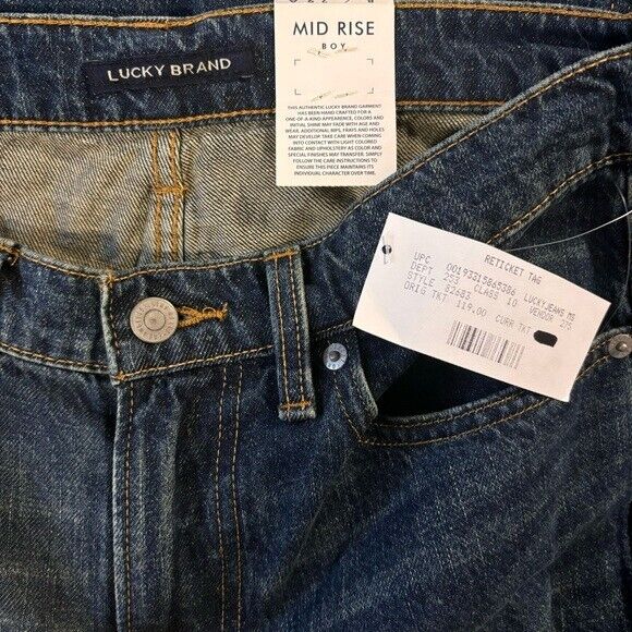 Lucky Brand Women's Size 8 Mid Rise Cuffed Mom Jeans NWT