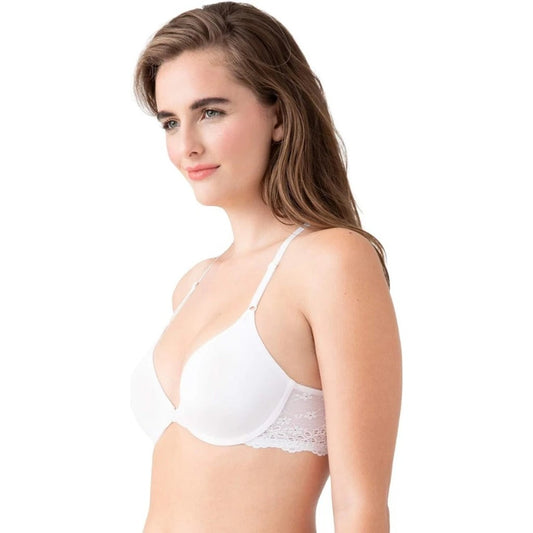 B.tempt'd by Wacoal Women's White Eyelet Front Close Bra NWT
