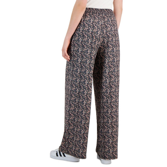 Tinsel Women's Extra Large Petite Navy Floral Print Wide-Leg Pants NWT