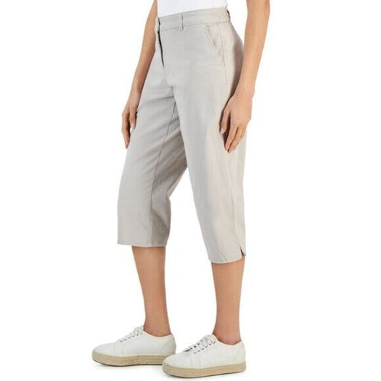 Karen Scott Women's Light Beige Comfort Waist Capri Pants NWT