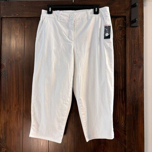 Karen Scott Women's White Comfort Waist Capri Pants NWT