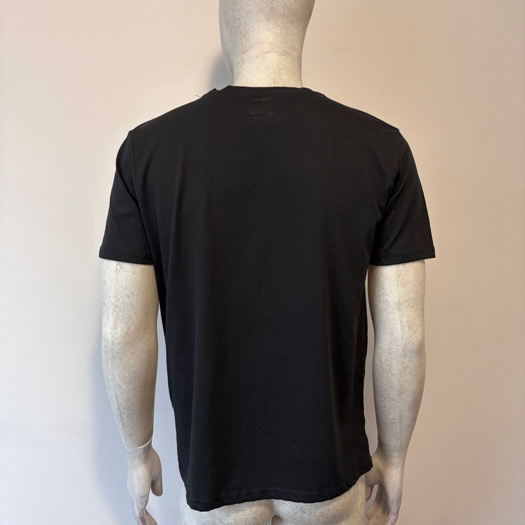 Shein Men's Size Large Dragonfly Graphic Short Sleeve Black T-Shirt NIB