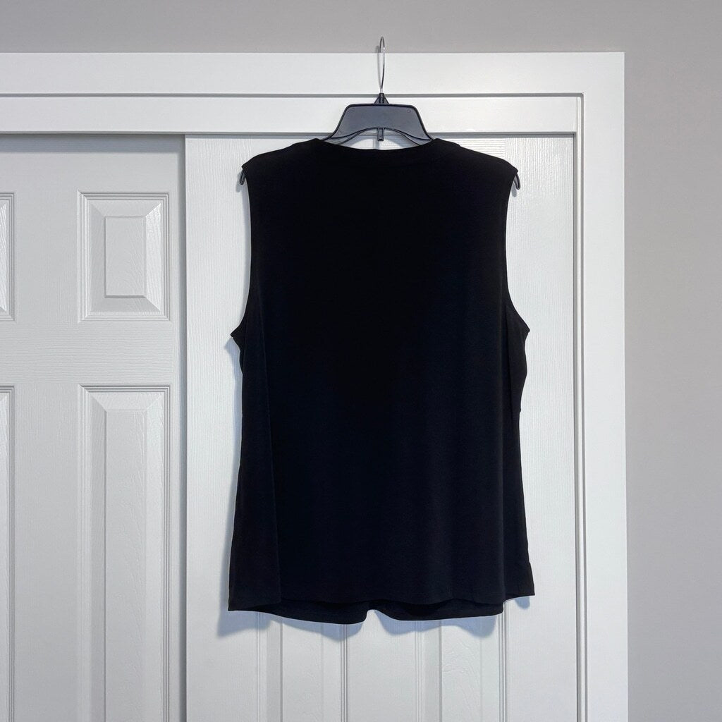 Alfani Women's Plus Size 2X Black Twisted Tank Top / Blouse NWT