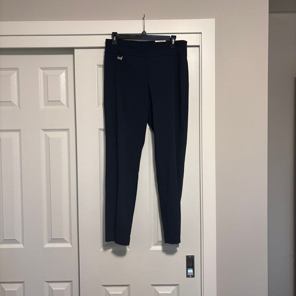 Alfani Women's Petite Navy Blue Tummy Control Straight Leg Dress Pants NWT