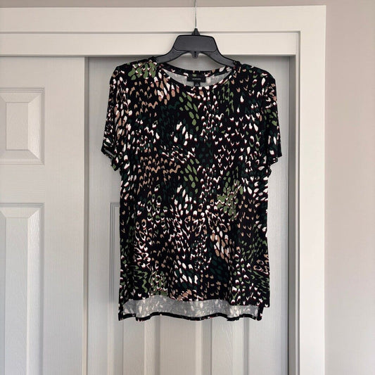 Alfani Women's Small Abstract Printed Short-Sleeve Crewneck T-Shirt NWT