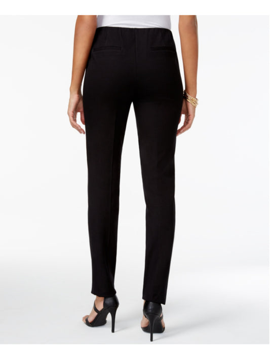 Alfani 4 Petite Black Bi-Stretch Hollywood Skinny Dress Pants / Slacks NWT