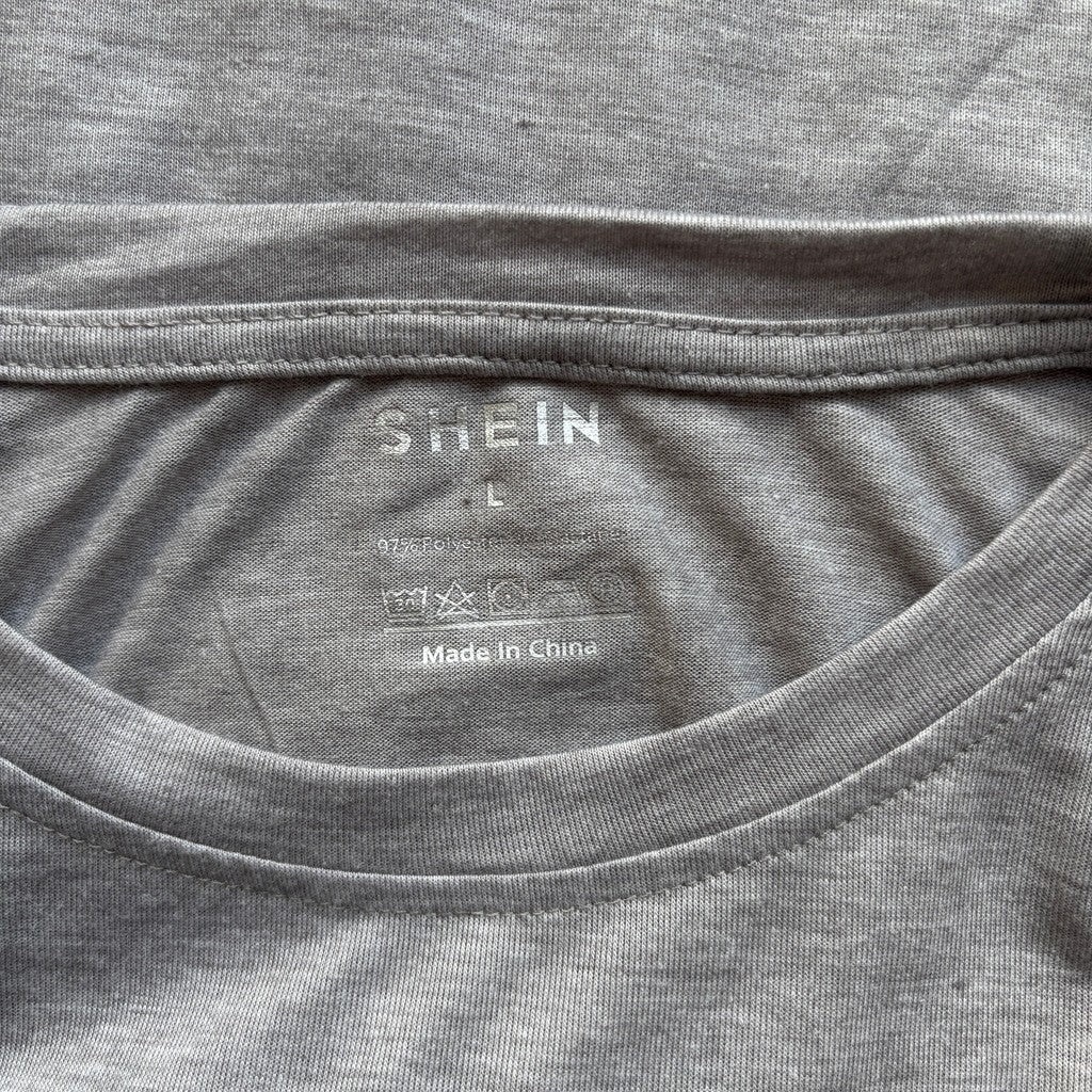 Shein Men's Large Gray Looney Tunes Tasmanian Devil Graphic T-Shirt NIB