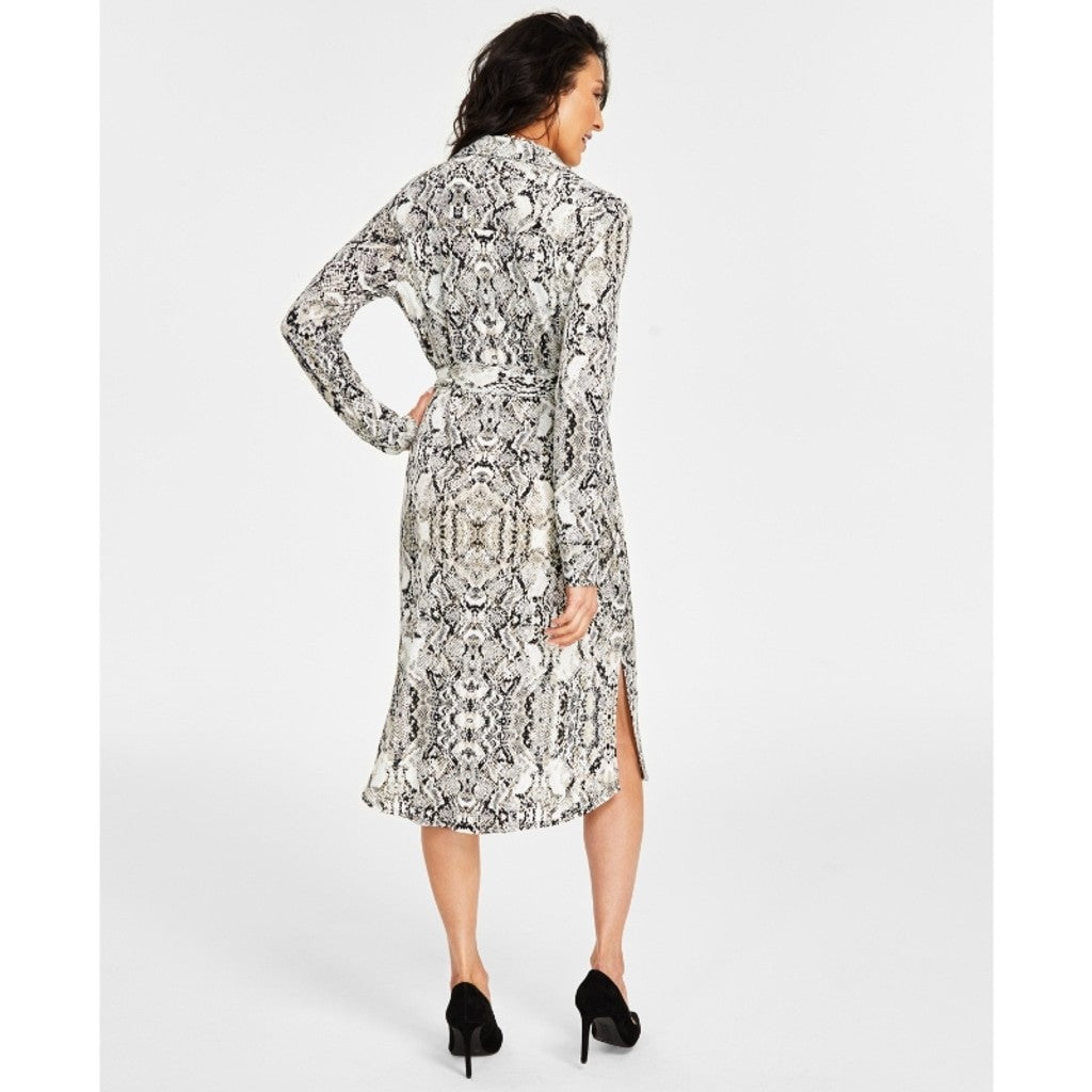INC International Concepts Women's Snakeskin Printed Shirtdress NWT