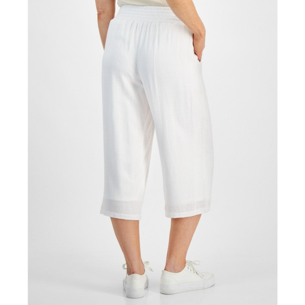 JM Collection Women's Extra Small Petite Cropped Wide-Leg Flowy Pants NWT