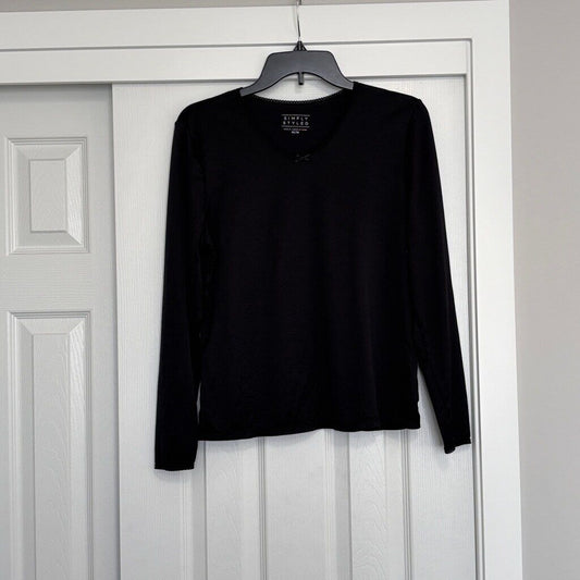 Simply Styled Women's Medium Long Sleeve Pajama Top NWT