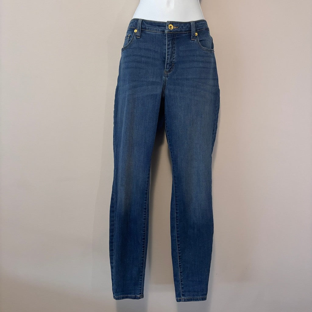 INC International Concepts Women's Size 10 Blue Curvy Mid Rise Skinny Jeans NWT