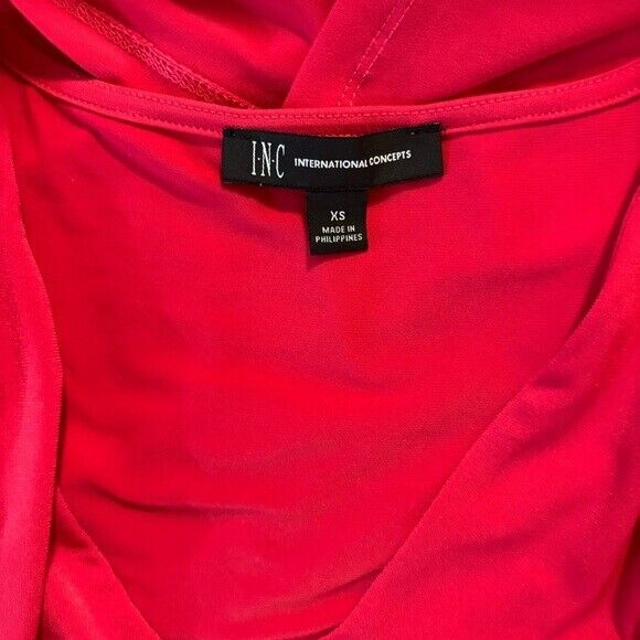 I.N.C. International Concepts Women's XS Sleeveless Hot Pink 1/4-Zip Top NWOT