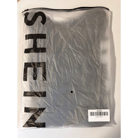 SHEIN Women's Size Large Black Square Neck Short Sleeve Bodysuit NWT