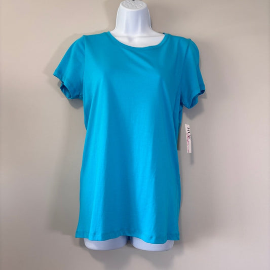 Hue Women's Teal Solid Scoop-Neck Short-Sleeve Sleep Tee / Pajama Top NWT