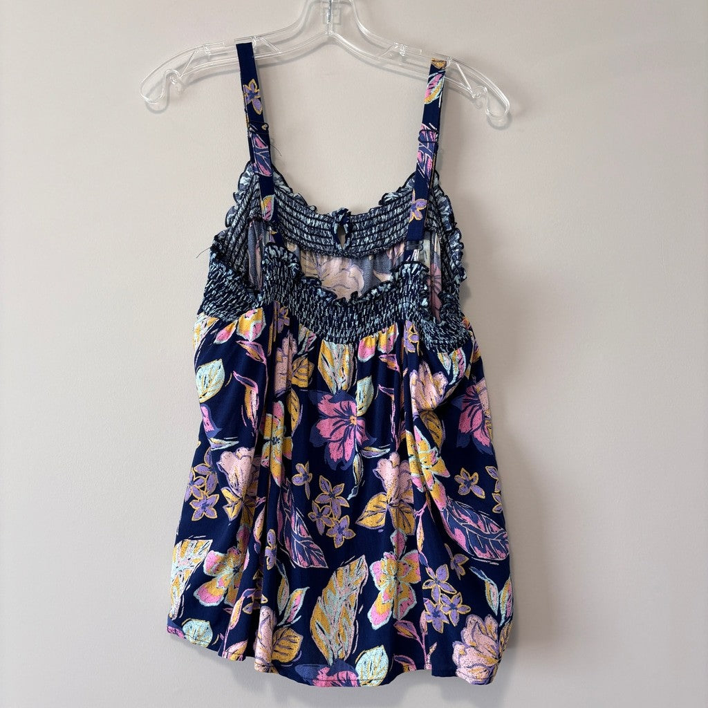 Roudelain Size Women's 2-Pc. Blue Smocked Cami & Pants Pajama Set NWT