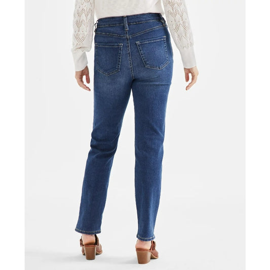 Style & Co Women's Size 16 Medium Wash Curvy Straight-Leg High Rise Jeans NWT