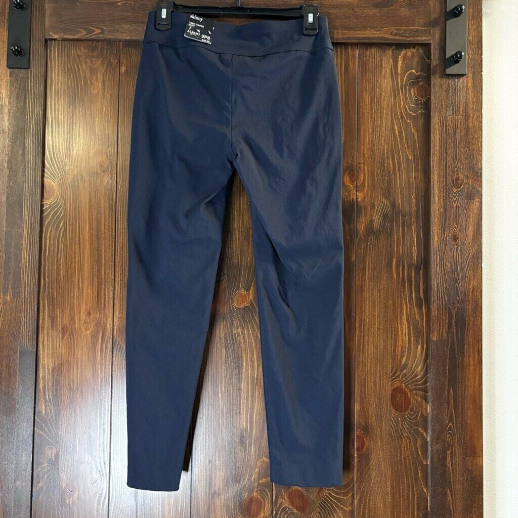 Alfani Petite Navy Blue Tummy-Control Pull-On Skinny Dress Pants NWT