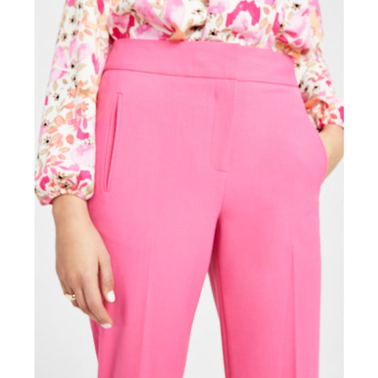 Bar III Women's Size 4 Hot Pink Bi-Stretch Straight-Leg Ankle Dress Pants NWT