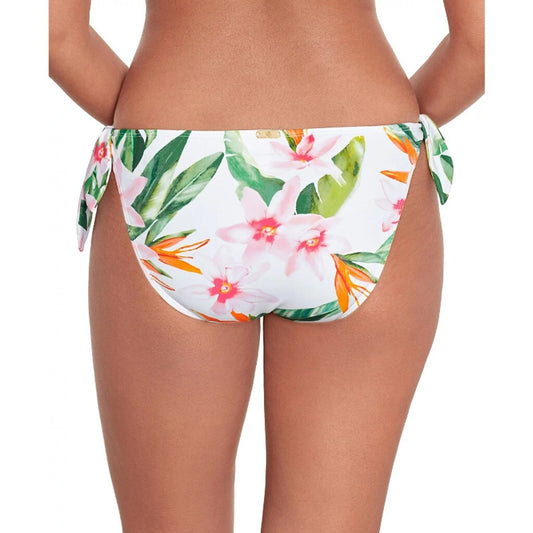 Ralph Lauren Women's 8 Side-Tie White Floral-Print Hipster Bikini Bottoms NWT