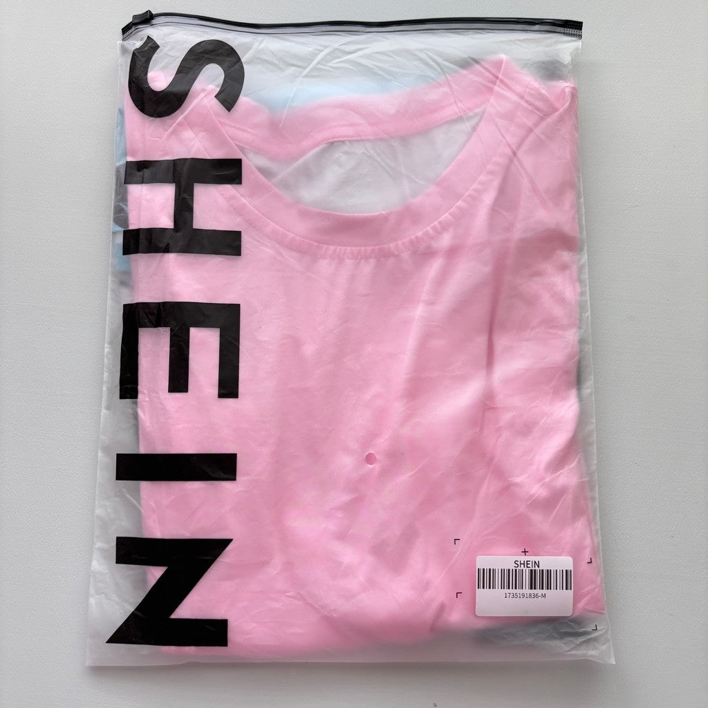 Shein Men's Size Medium Colorful Pink and Blue Tropical Tank Top NIB