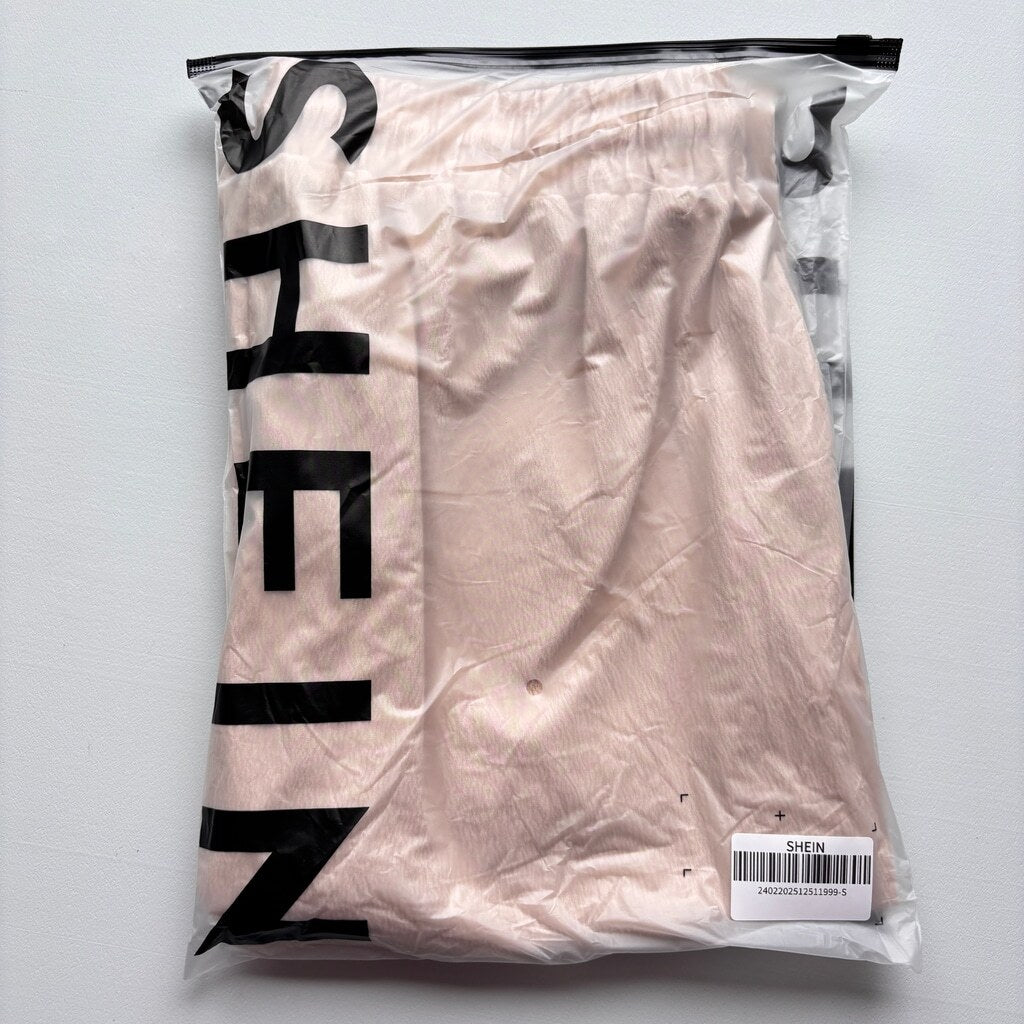 SHEIN Men’s Size Small Beige Drawstring Waist Straight-Leg Casual Pants NIB