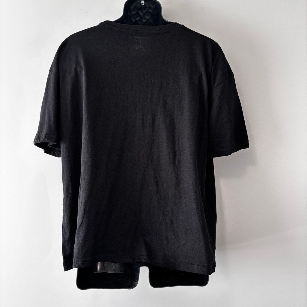 SHEIN Men's Large Black USA T-Shirt Casual Streetwear Bold Graphic Tee NIB