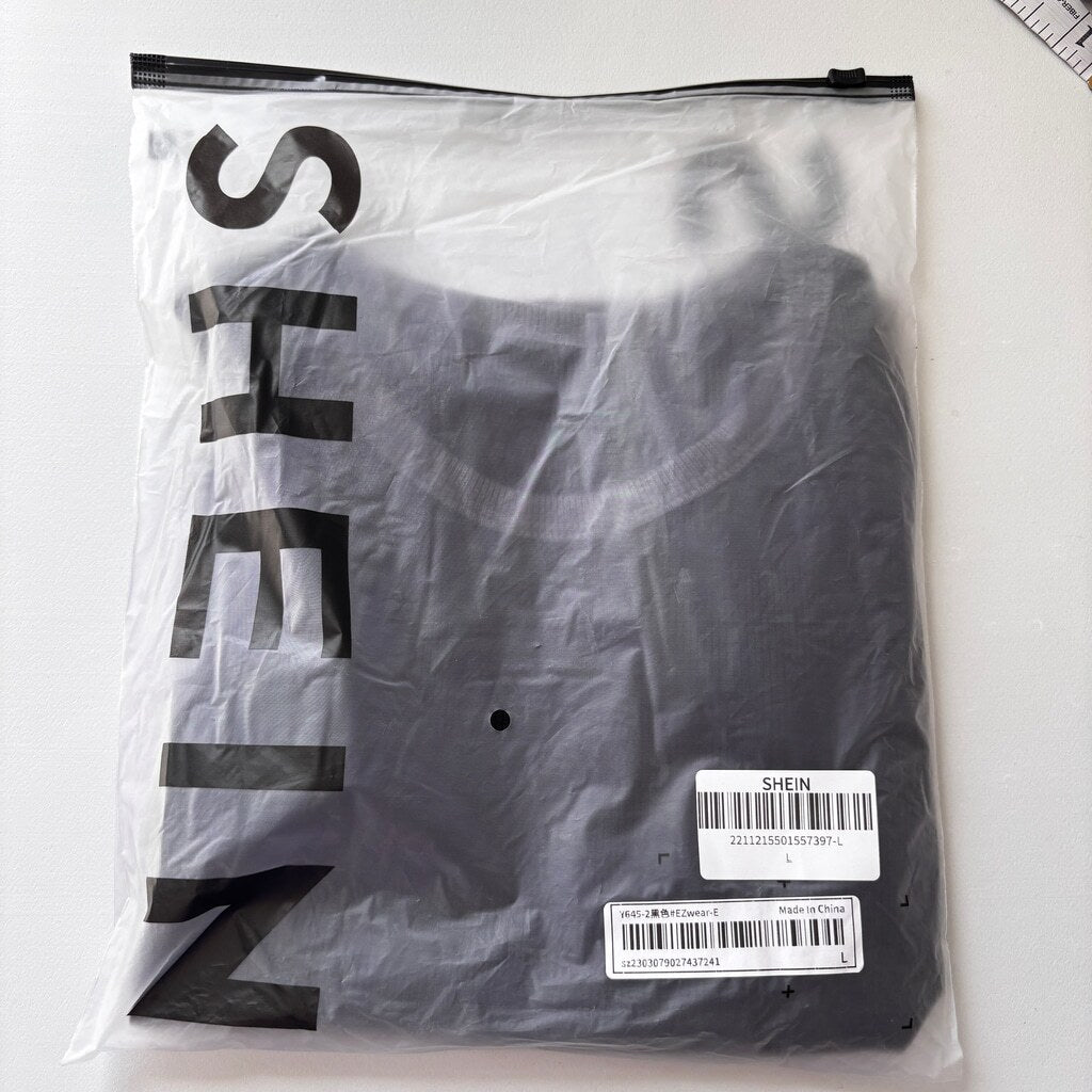 SHEIN Women's Size Large Black Ribbed Casual Cropped Tank Top for Summer NIB