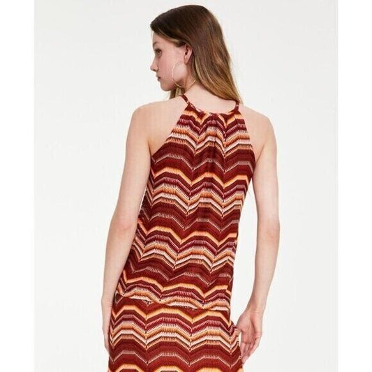 BAR III Women's Crochet Chevron Print Tank NWT