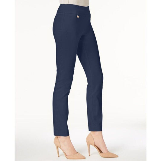 Alfani Petite Navy Blue Tummy-Control Pull-On Skinny Dress Pants NWT