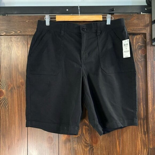Karen Scott Women's Mid Rise Stretch-Waist Black Casual Shorts NWT