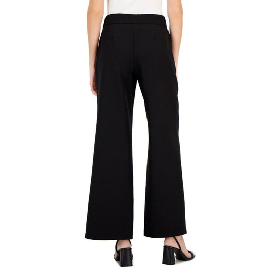 INC International Concepts XS Black High Rise Front-Slit Flare Leg Pants NWT