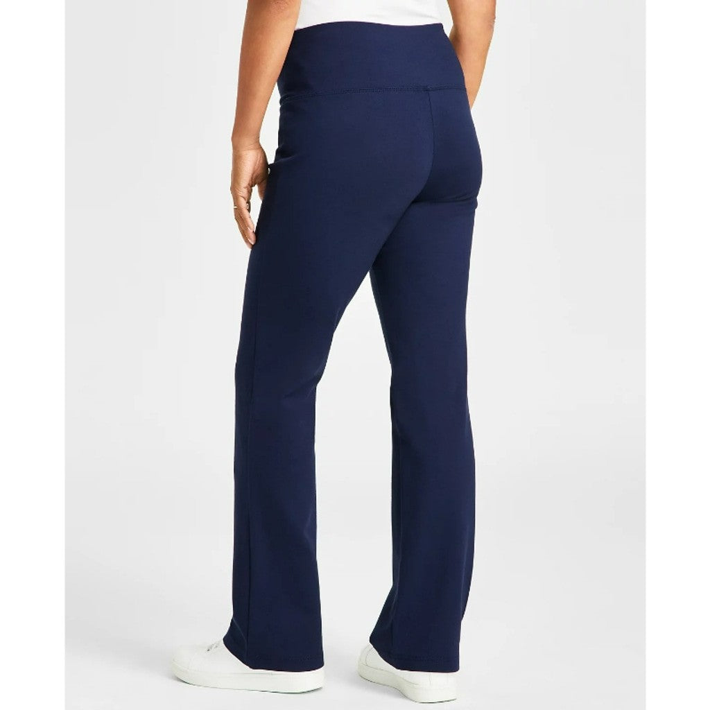 Style & Co. Women's Large Petite Navy Mid-Rise Pull-On Bootcut Ponte Pants NWT