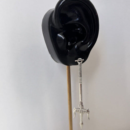 Mythical Twin Trident Blades Alloy Pendant Charm for Jewelry & Cosplay NWT