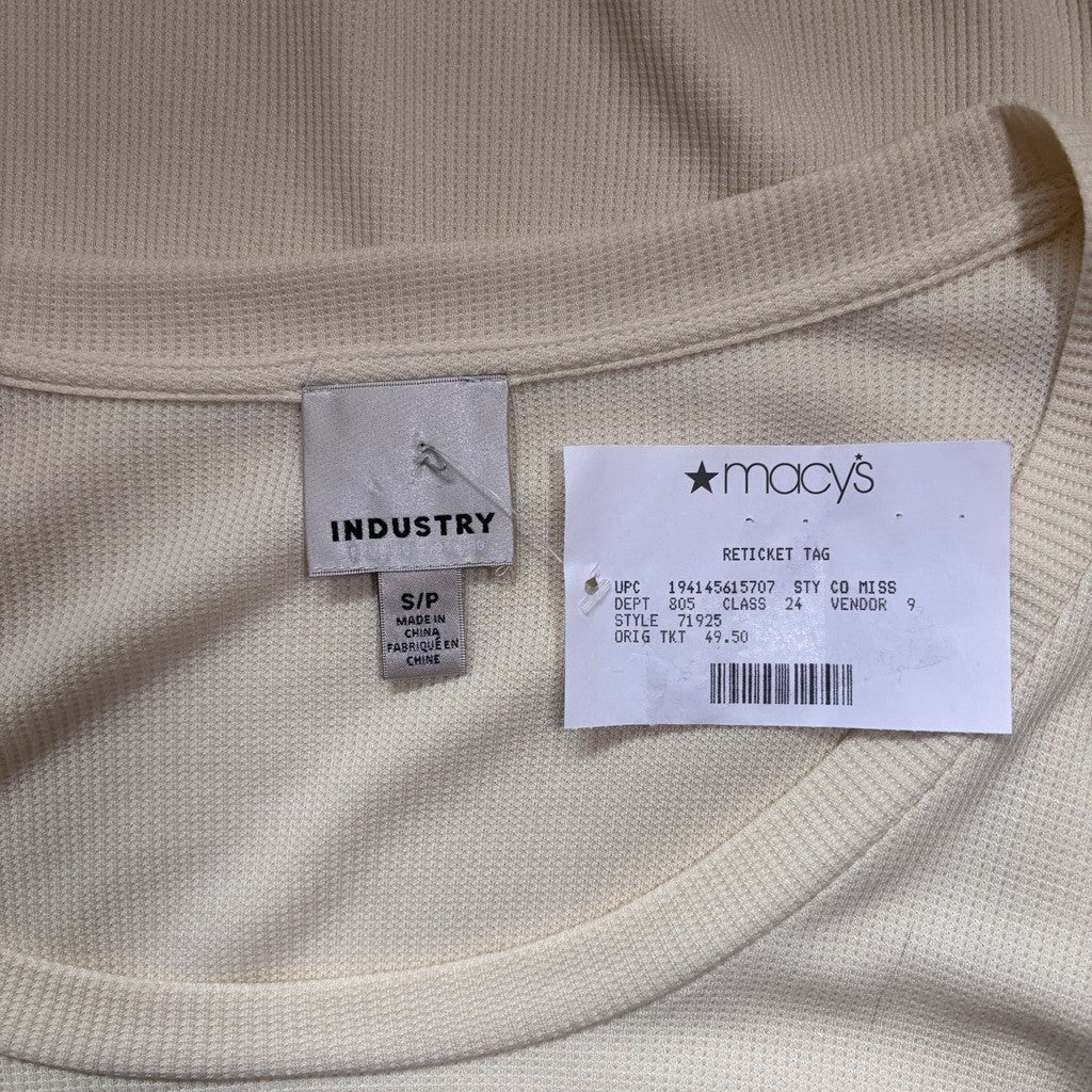 Industry Republic Clothing Women's Small Waffle Knit Long Sleeve Sweater NWT