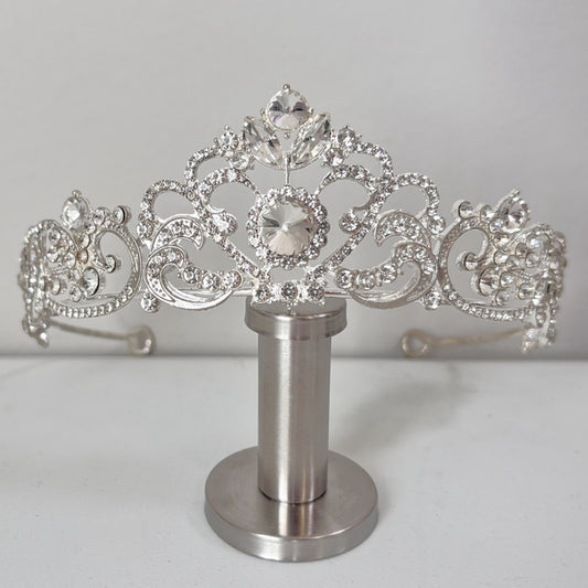 White Crystal Rhinestone Party & Bridal Tiara / Headband / Crown NWT