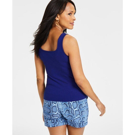 INC International Concepts Women's Navy Blue Square Neck Tank Top NWT