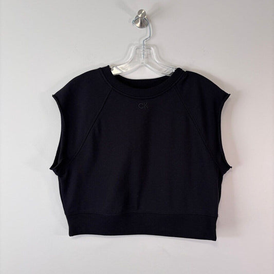Calvin Klein Performance Women's Medium Black Sleeveless Crop Top NWOT