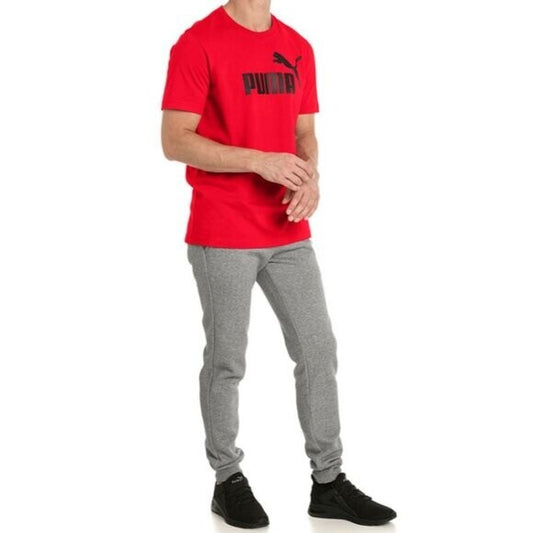 Puma Men's Size Medium Red Essential Black Logo T-Shirt NWOT