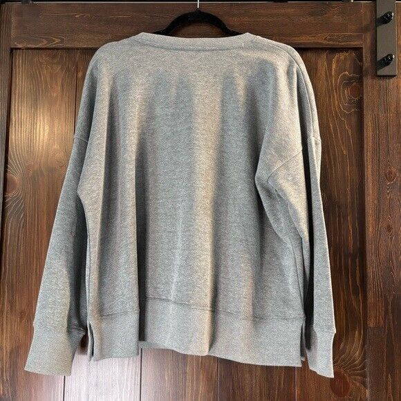 ID Ideology Women's Pettie XL Grey Fleece Crewneck Sweatshirt NWT.