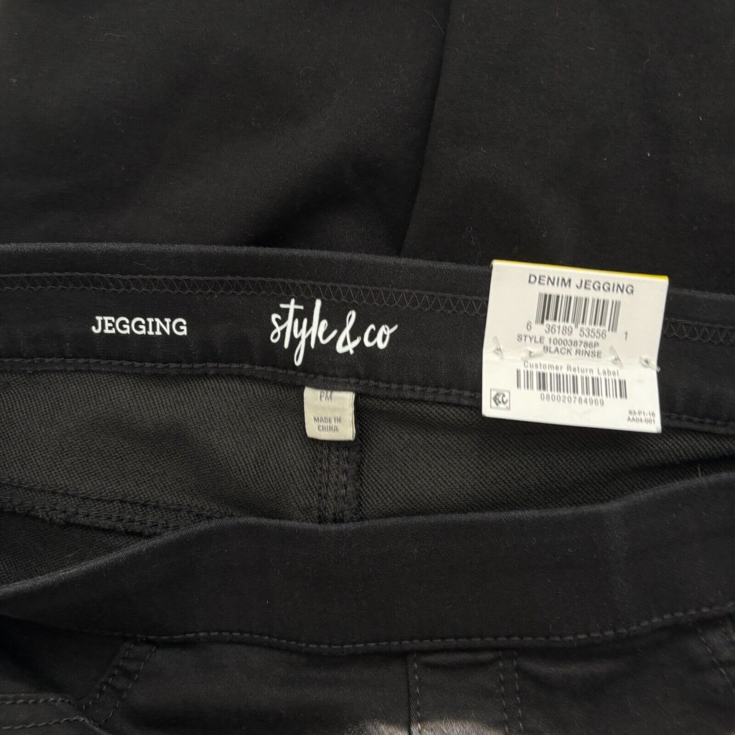 Style & Co. Petite Black Casual Pull-On Jeggings NWT