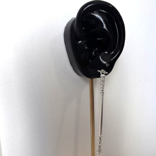 Runed Spear Alloy Pendant Charm for Jewelry, Crafts & Cosplay