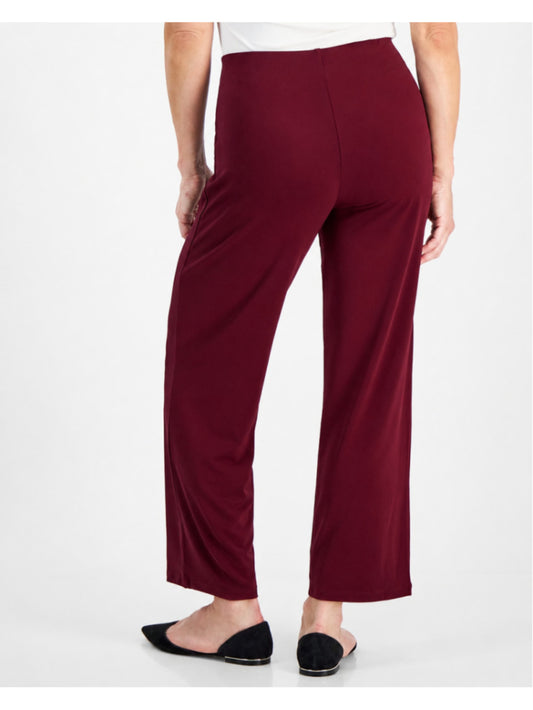 JM Collection LP Burgundy Knit Pull-On Dress Pants w/ Elastic Waist NWT