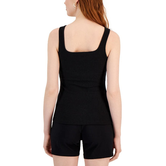 INC International Concepts Women's Size Large Black Square Neck Tank Top NWT