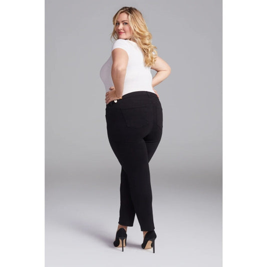 Curves 360 NYDJ Women's Plus Size 28 Black Straight Ankle Stretchy Jeans WT