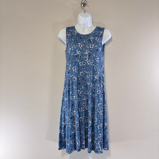 Style & Co. Women's Size XS Blue Flora Printed Flip-Flop Summer Dress NWT