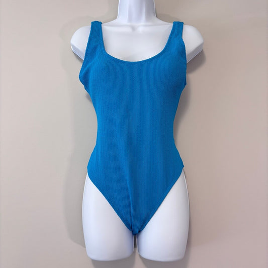 Cotton On Women's Blue Low Back One Piece Swimsuit, Cheeky Fit NWT