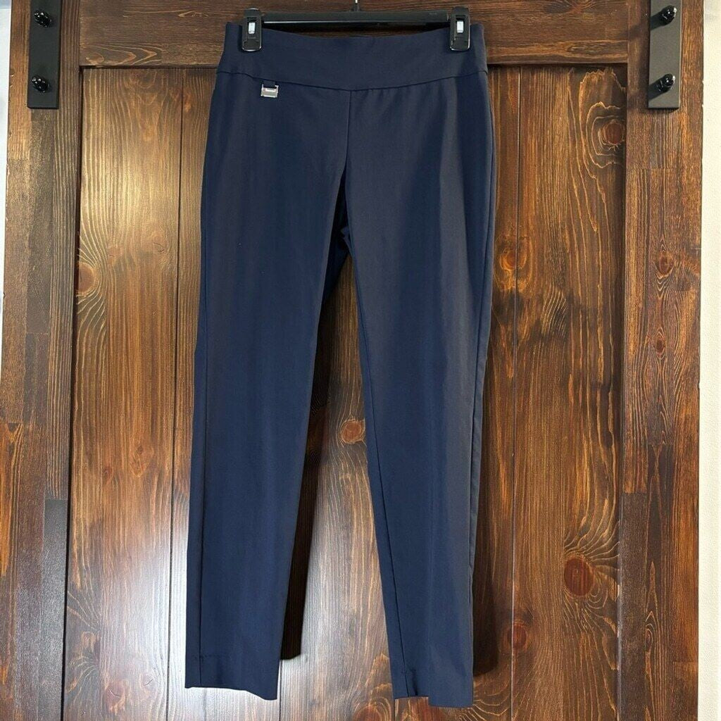Alfani Petite Navy Blue Tummy-Control Pull-On Skinny Dress Pants NWT