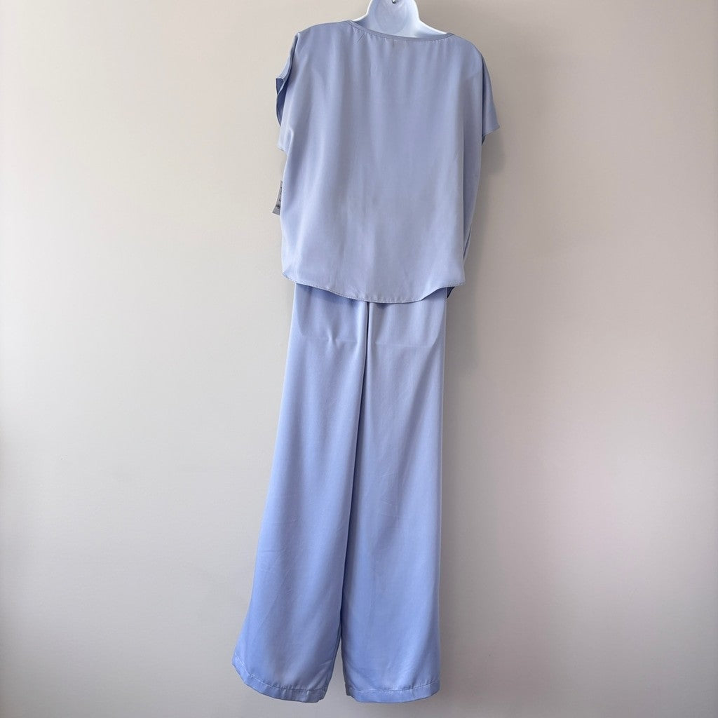 State of Day Women's Blue 2-Pc. Crepe de Chine Short-Sleeve Pajama Set NWT